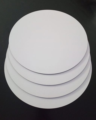 Pack X10 Bases Para Torta Fibroplus Blanco 25 Cm De Diámetro Blanco
