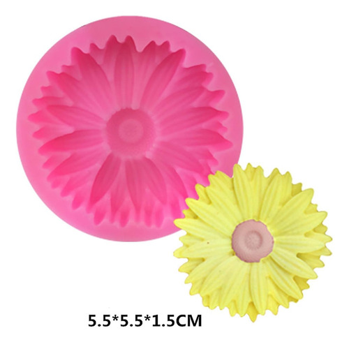 T 6pcs Flor Silicona Moldes Resina Vela Moldes Set
