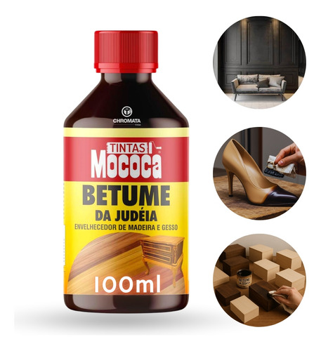 Betume Da Judéia Envelhecedor Artesanato Tingidor Concentrado Mococa Chromata 100 Ml