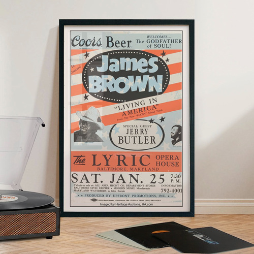 Cuadro 60x40 Rock - James Brown Concert -  Poster