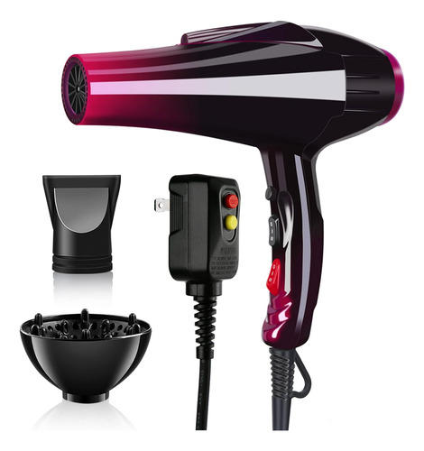 Secador De Pelo Profesional Sisrol 3500 W Ionico Con Difu...