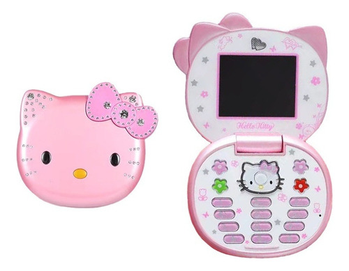 Novo Telefone Flip Hello Kitty De Desenho Animadoqwe7