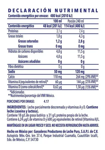 ALPURA Leche Semi 12 Pack de 1Lt : : Alimentos y Bebidas