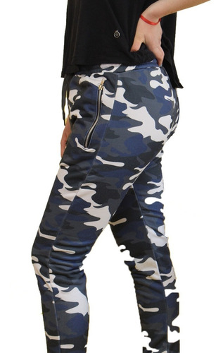 Imagen 3 de 7 de Pantalón Importado Jogging Camuflado Frizado Con Puño