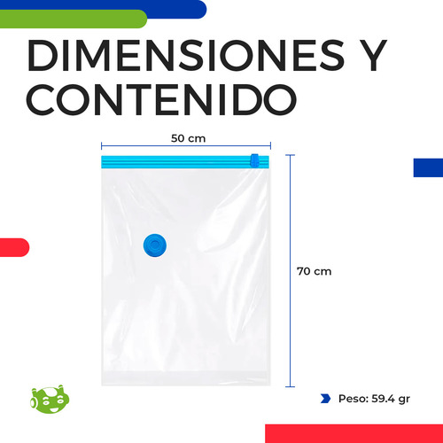 Bolsa De Almacenamiento Sellado Al Vacío 70 X 50 Cm Slim Company Para Guardar Ropa Ahorra Espacio Organizador Compresión Compacto Reutilizable Viaje