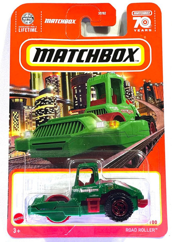 Matchbox - Road Roller - Verde - Matchbox 70 Años - 2023 - S