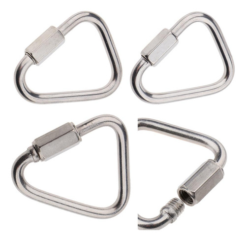2 Mosquetón De Bloqueo De Tornillo Enlace Rápido 5mm