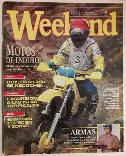 Revista Weekend N° 234 Marzo 1992 Motos De Enduro 