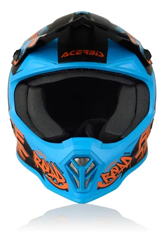 Casco Infantil Acerbis Impact Steel Junior Rojo Azul - EuroBikes