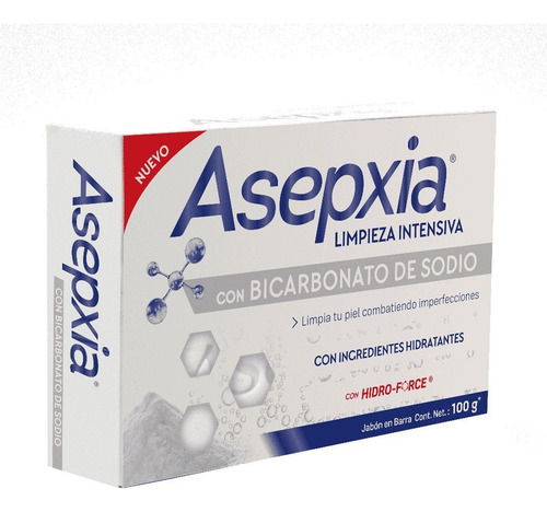 Asepxia Jabon En Barra Bicarbonato 100gr