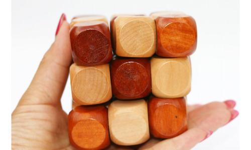 Rompecabeza De Madera De Cubo Torcido Iq Teaser Cerebral De