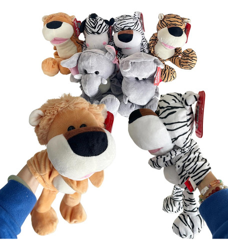 Titere Peluche Suave Soft Animales P/ Mano Con Patas