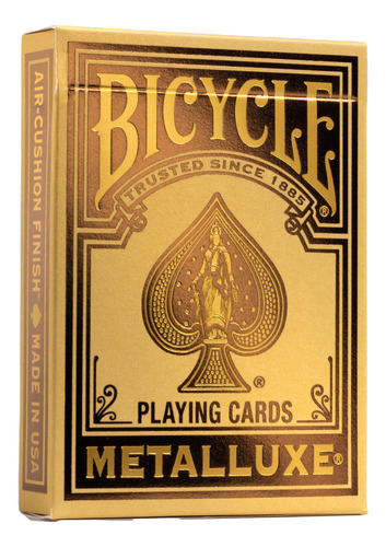 Bicicleta Metalluxe - Cartas De Juego Doradas - Acabado De