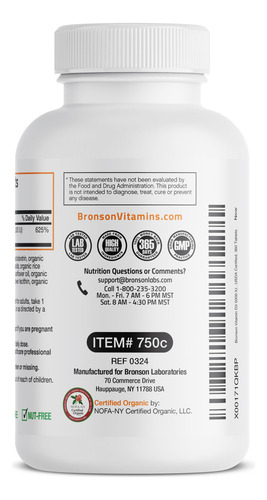Bronson Vitamina D3 Orgánica 5000 Ui 360 Tabletas