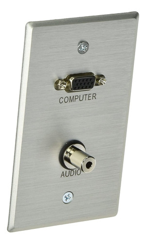 Placa De Pared C2g Con Vga / Audio De 3.5 Mm Aluminio
