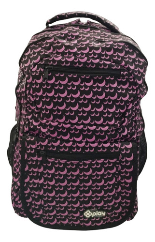 Mochila Play Lunas Negro Y Violeta 9kg-20lts