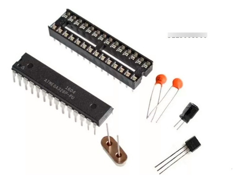 Kit Atmega328p + Base + 16mhz Crystal + Condensadores