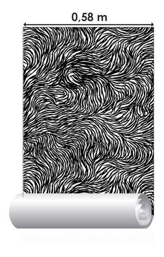 Imagem 3 de 5 de Papel De Parede Adesivo Abstrato Pinceladas N06298 Rolo De 0