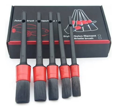 Kit Brochas Cepillos Detailing Limpieza Automotriz  X5