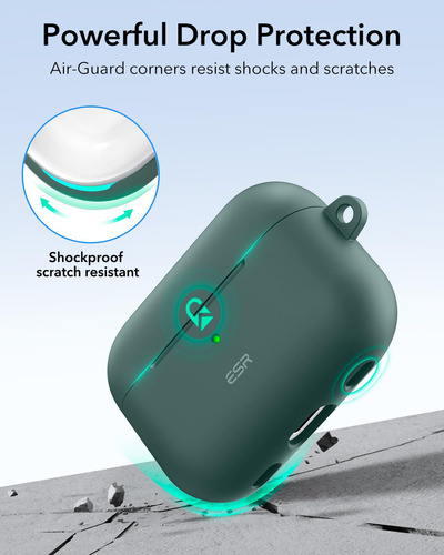 Capa Esr Para AirPods Pro De 2ª Geração Com Verde Magsafe