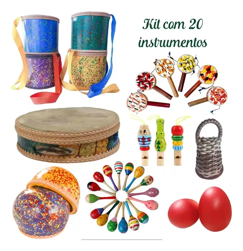 Bandinha Ritmica - Kit Com 20 Instrumentos Musicais