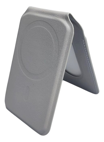 Soporte Tarjetero Billetera Wallet Magnetica Para Celulares Gris