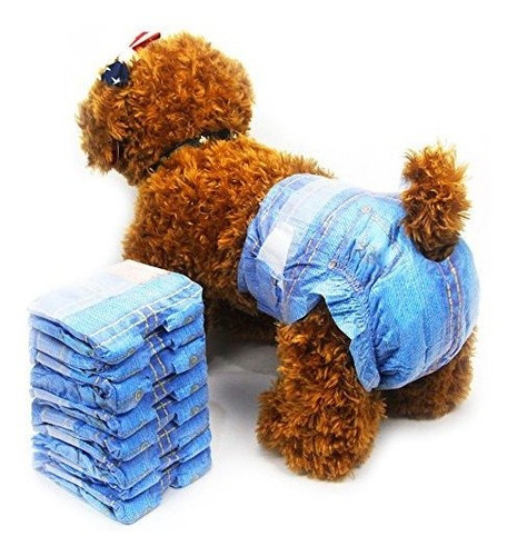 Mascota Desechables Para Perros Pañal Jeans Estilo Perrito P