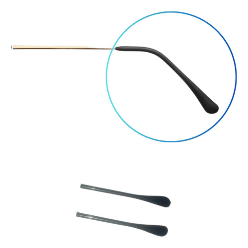 Terminal Acetato X Par Anteojos Gafas Para Patillas Optica Negro