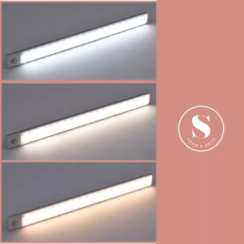 Luz Led Con Sensor Movimiento Barra Closet Baño Cocina 10 Cm