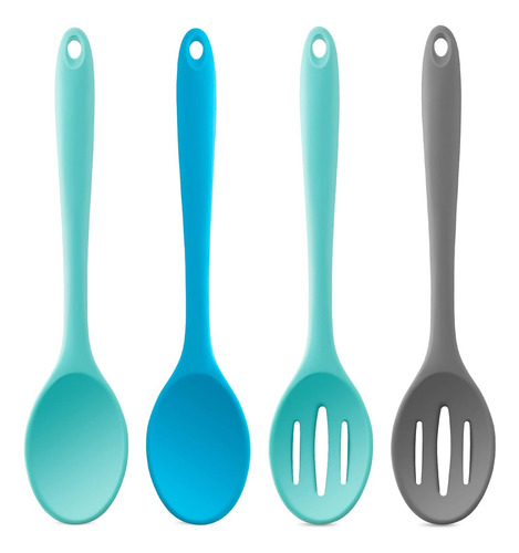Dandat 4 Piezas Cucharas Mezcladoras De Silicona Antiadhe...