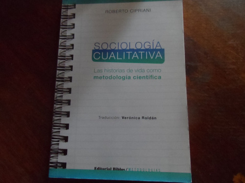 Libro Sociología Cualitativa Roberto Cipriani