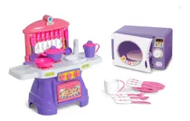 Comprar Kit Brinquedo Microondas Com Acessórios + Cozinha Mini Chef