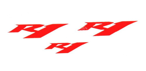 Kit Emblemas Adesivos Resinado Yamaha R1 Vermelho