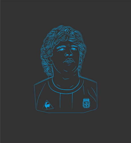 Diego Maradona Lampara Led Decoración Fan Art Edición