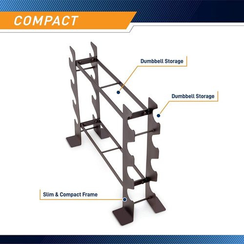 Imagen 5 de 5 de Rack Compacto Para Mancuernas Marcy Dbr-56