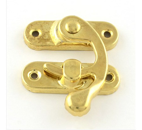 Broche Metalico P/ Cajas 32x27.5mm Sin Tornillos X10 Dorado