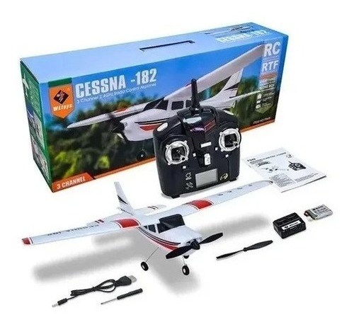 Mini Cessna 182 Modelo  F949s Completo Pronto Para Voar 