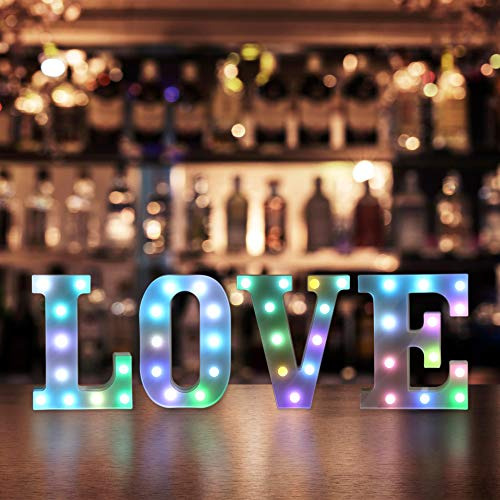 Colorful Led Letter Lights With Remote,marquee Light Up...