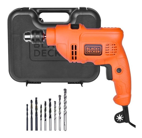 Furadeira Impacto 3/8 127v Tm500k 9 Brocas Black + Decker
