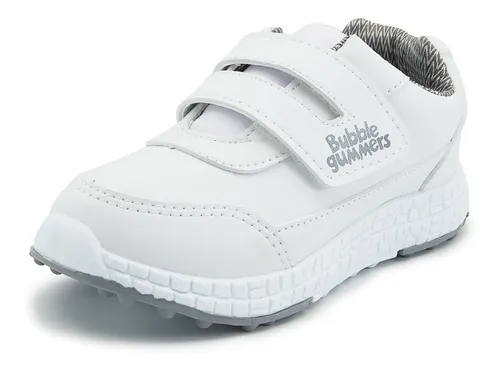 Banco de iglesia Mujer Monarca Tenis Bota Escolar Bubble Gummers Niño Jucca Blanco/gris