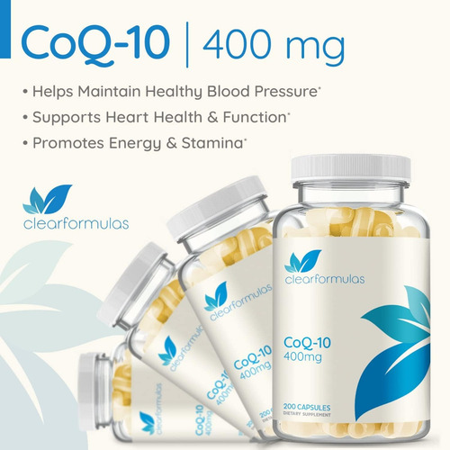Coq10 400mg 200 Capsulas Clearformulas Productor De Energia