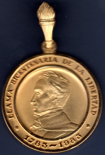 Medalla Simón Bolívar Llama Bicentenaria De La Libertad 