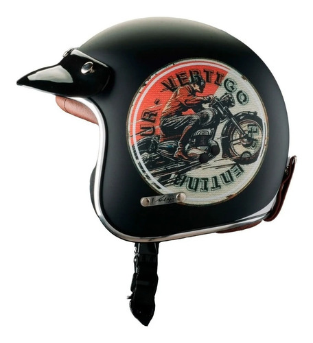 Casco Moto Abierto Vintage Edicion Gentleman Cafe Racer Mav