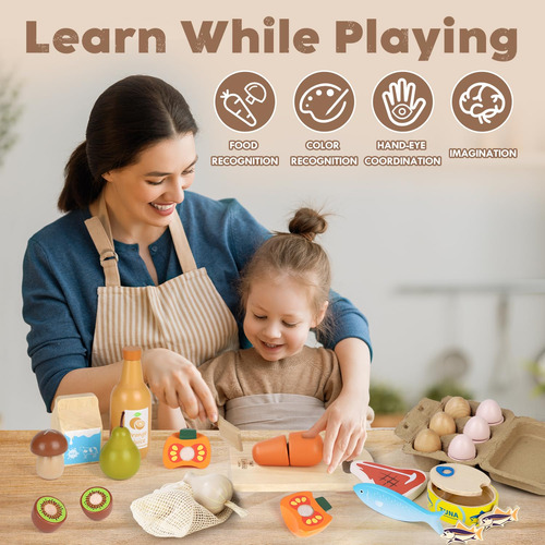 Juegos De Comida De Madera Lehoo Castle Cocina Niños 3 Años