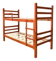 Comprar Beliche Duas Camas Solteiro Com Madeira Maciça Cor Imbuia