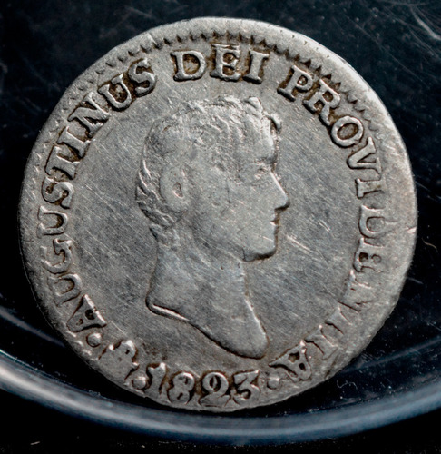 Moneda 1/2 Real Agustín De Iturbide Plata Original 1823 J Mo