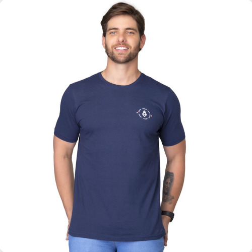 Camiseta Básica Slim Fit De Algodão Premium  Heyju Estampada