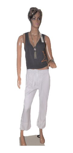 Allo Martinez Pantalon Capri Blanco Mod Happy