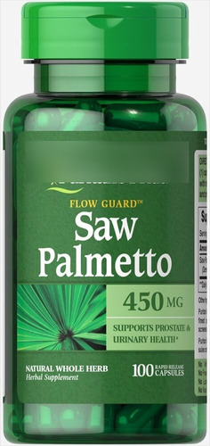 Saw Palmetto 450mg Apoya La Salud De La Próstata Y Urinaria.