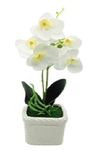 Mini Arranjo Orquídeas Artificial Vaso Vasinho Decorativo